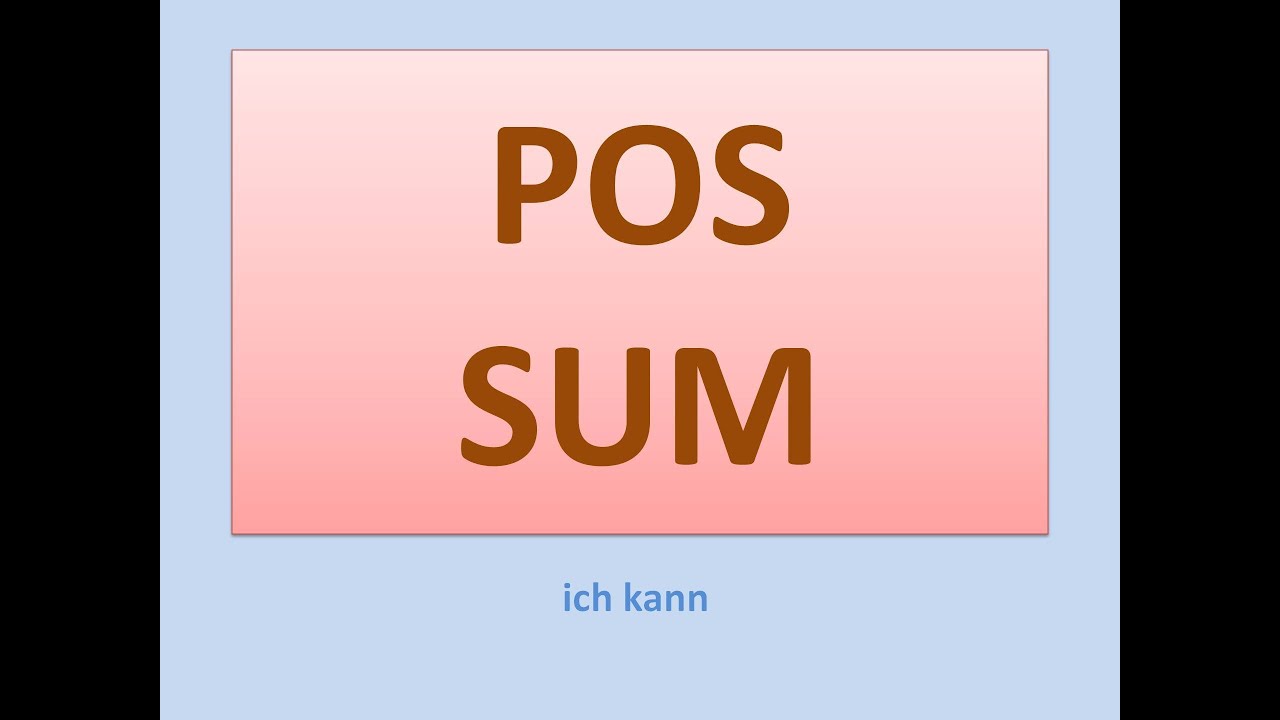 possum potes posse - Regel und &Uuml;bung