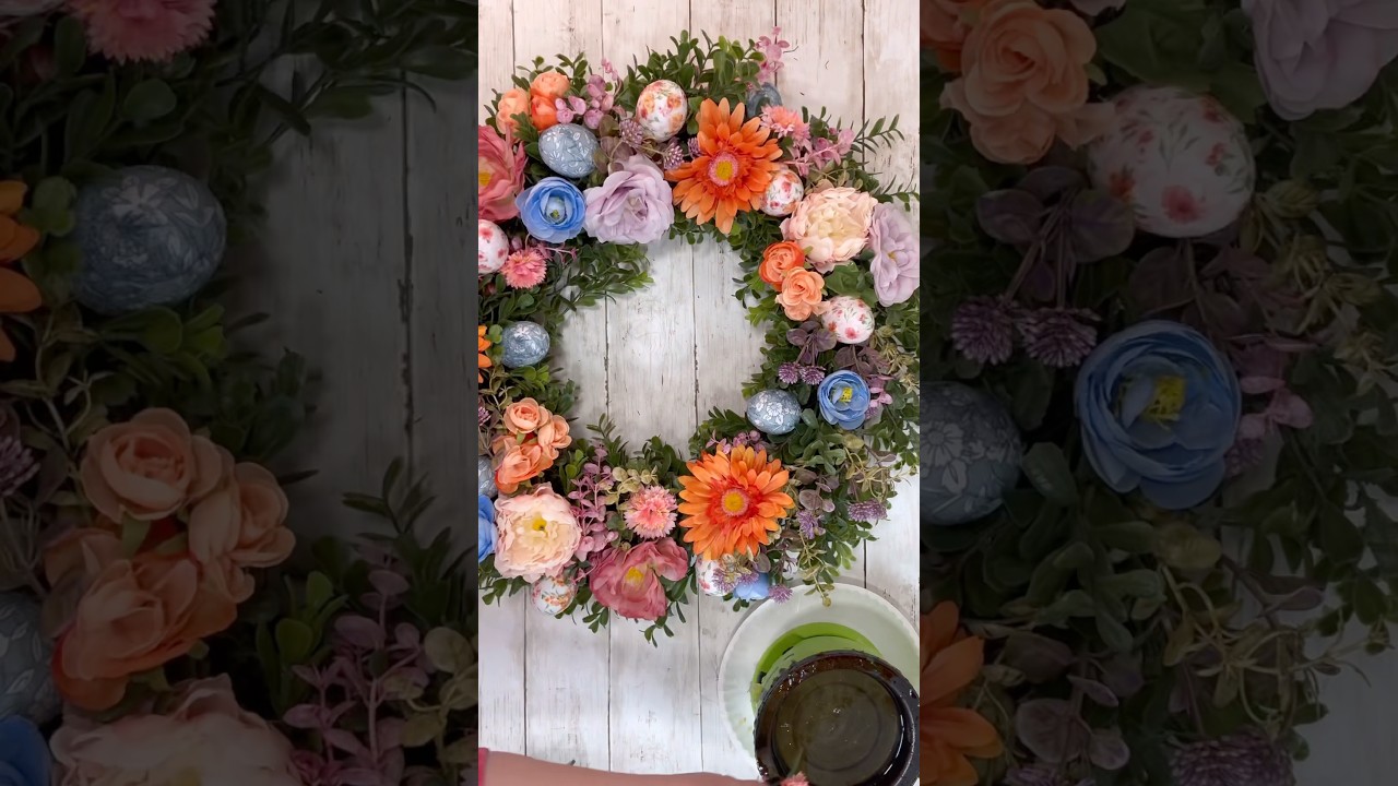 Make a Fun Easter Wreath with Me! Easy Wreath Tutorial for Easter
