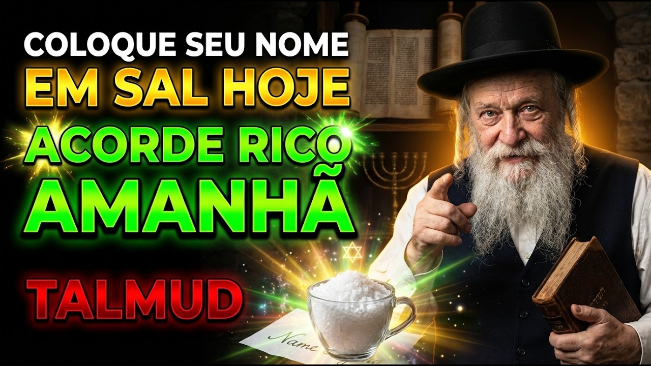 🔴 Dá MEDO! Faça ISTO Com Seu Nome E SAL Hoje À Noite — Acordará Rico Amanhã | Talmud Proibido