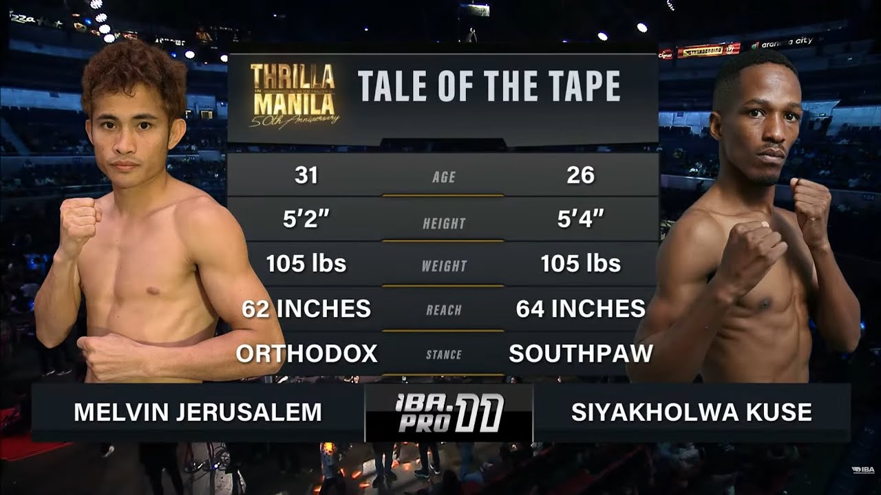 Melvin Jerusalem 🇵🇭 vs Siyakholwa Kuse 🇿🇦 | 'Thrilla in Manila' IBA.PRO 11 | October 29, 2025