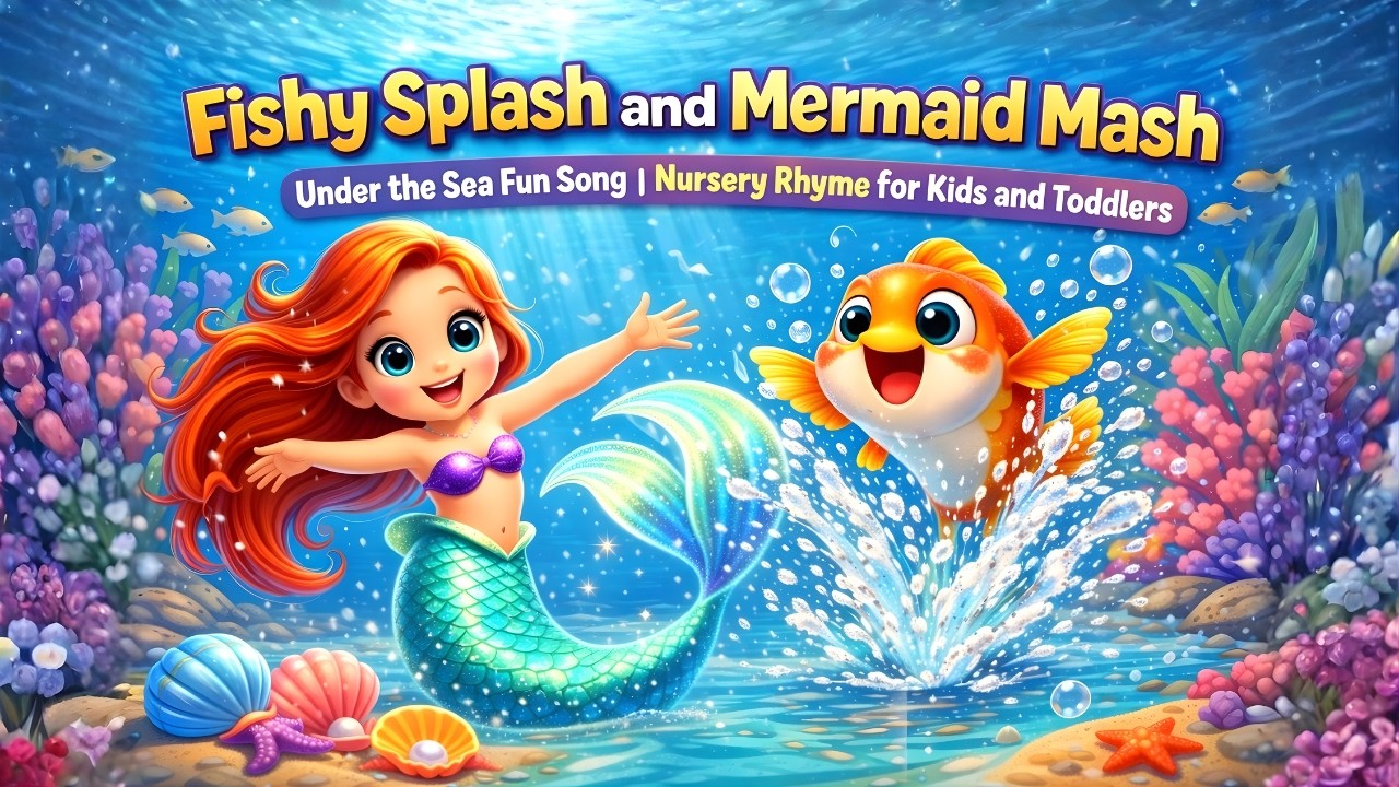 Fishy Splash and Mermaid Mash | Under the Sea Fun Song | Nursery Rhyme for Kids and Toddlers