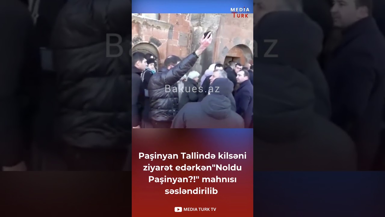 Paşinyan Tallində kilsəni ziyarət edərkən 