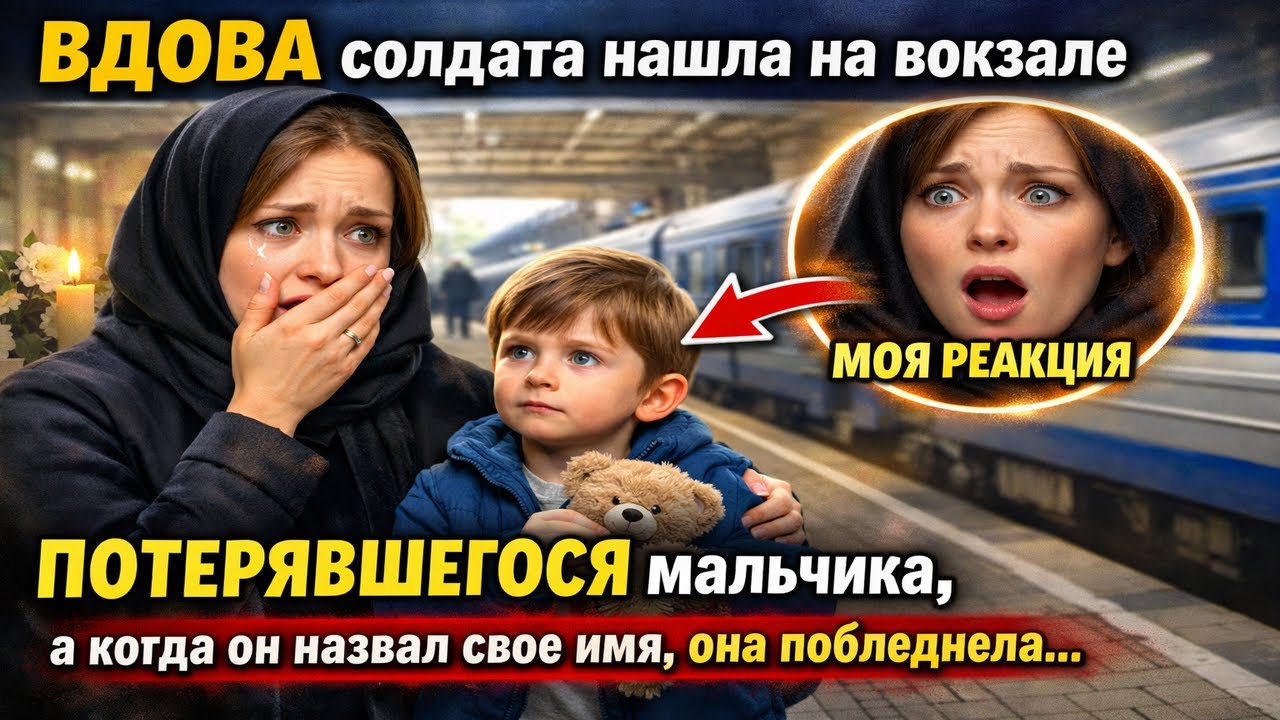 ВДОВА СОЛДАТА НАШЛА НА ВОКЗАЛЕ ПОТЕРЯВШЕГОСЯ МАЛЬЧИКА, А КОГДА ОН НАЗВАЛ СВОЕ ИМЯ, ОНА ПОБЛЕДН