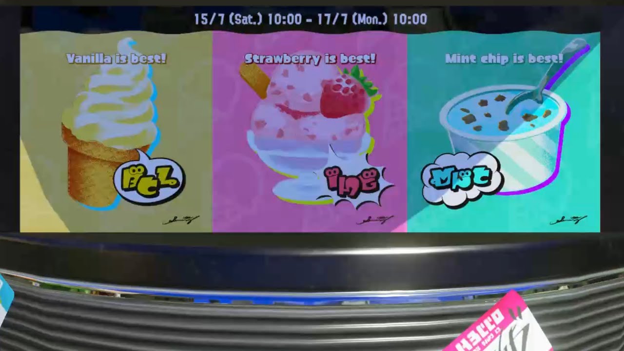Vanilla vs Strawberry vs Mint Chip Ice-Cream Splatfest Announcement | Splatoon 3