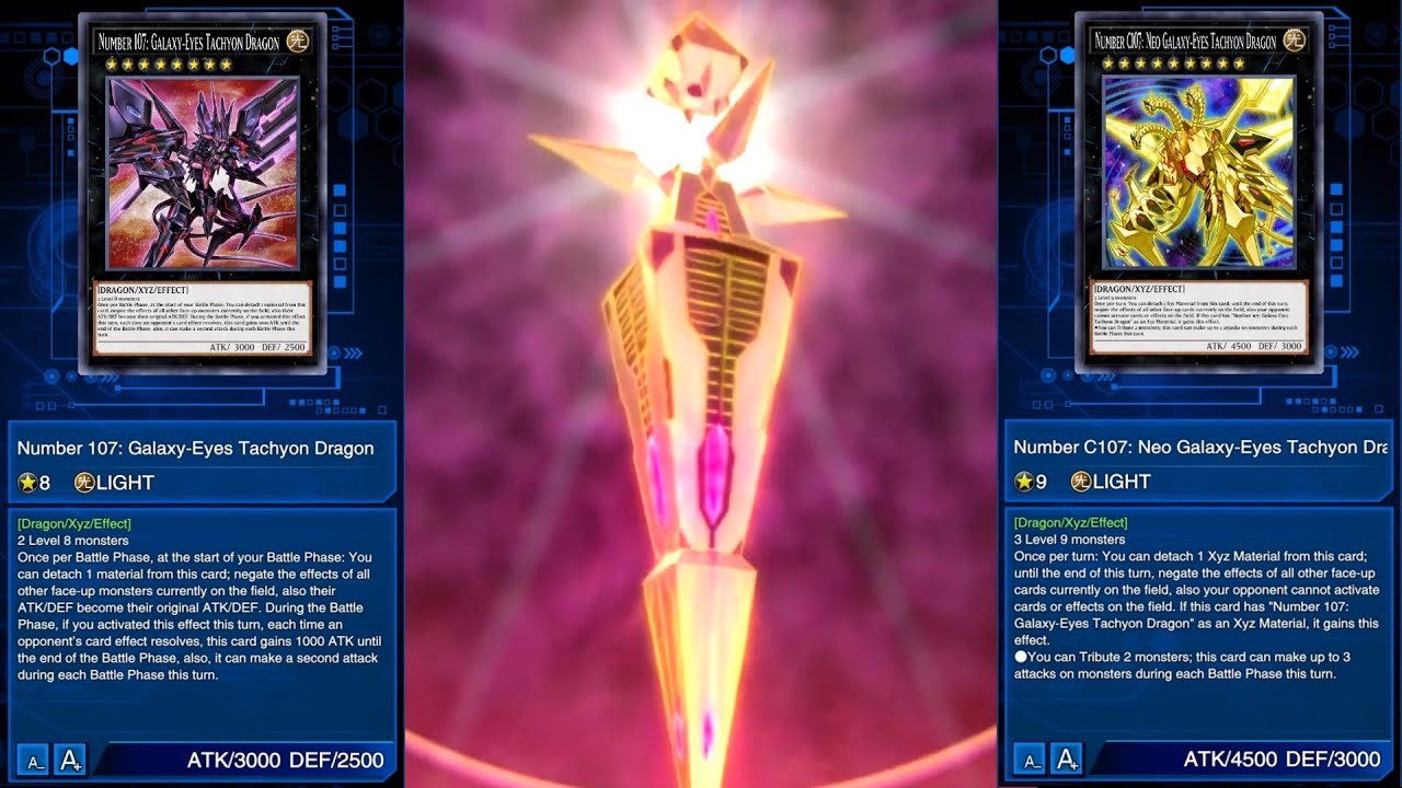 Mizar Tachyon Dragon Summon Animations + C107 [YGO Duel Links]