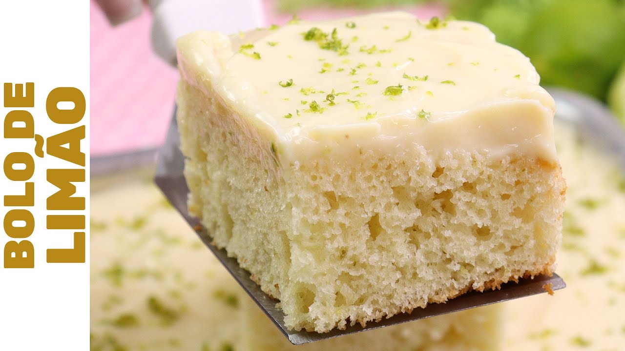 BOLO DE LIMÃO FOFINHO COM COBERTURA CREMOSA: Receita Fácil e Rápida | Sem batedeira e sem gelatina