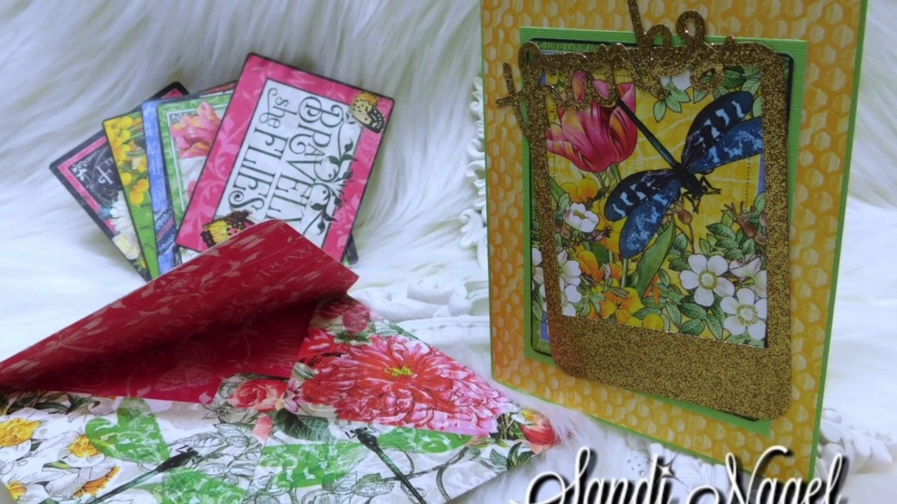 Graphic 45 Flutter Collection Card Making Idea