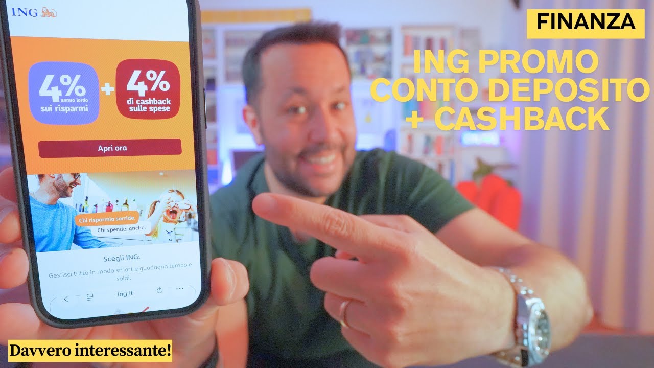 ING Promo Conto Deposito 4% 🤑 e Cashback 4% 🤑 (Davvero interessante! 🤩)