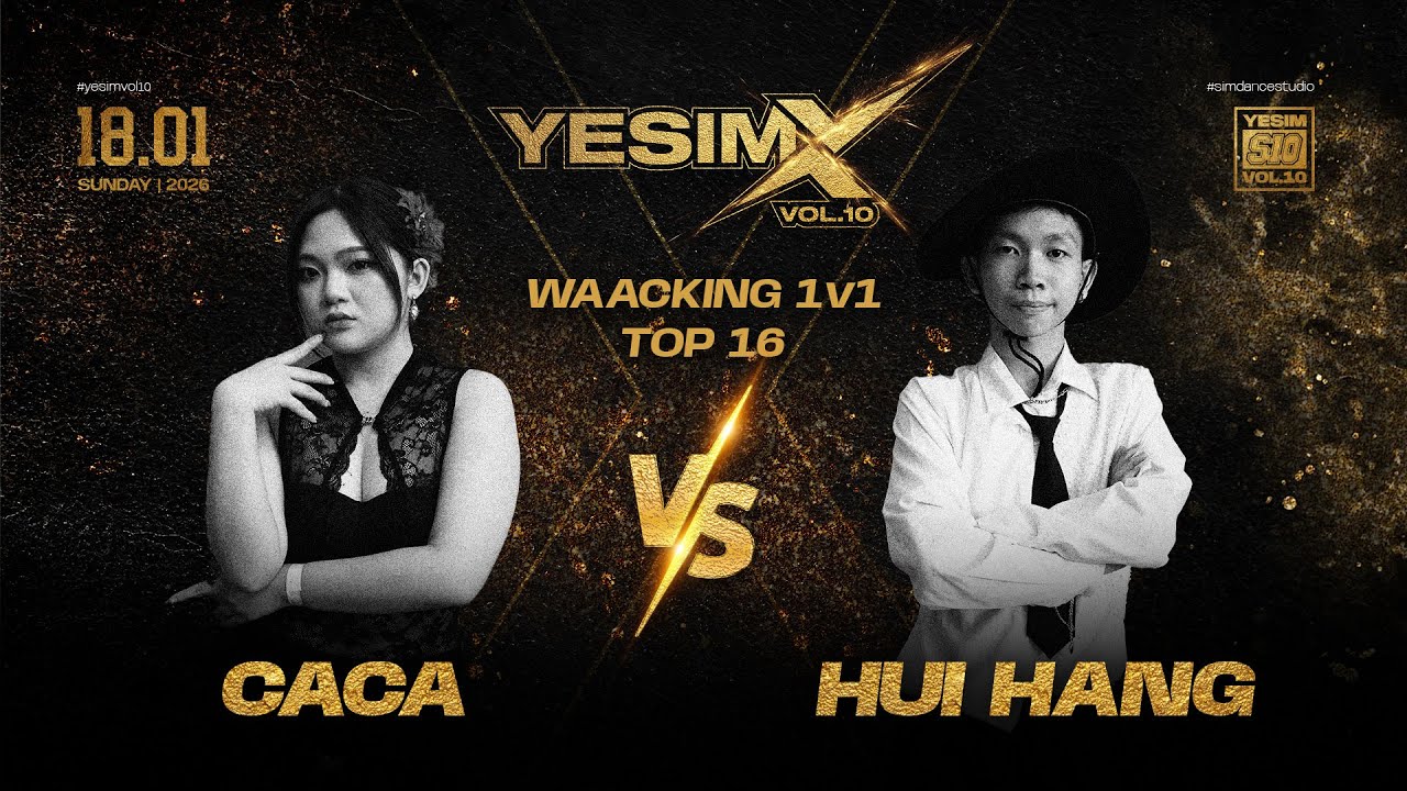 Caca VS Hui Hang | Waacking 1V1 Battle  Top 16 | Yesim vol.10 Malaysia