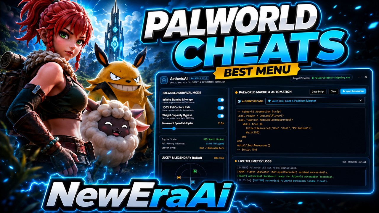 🤖Autofarm Palworld | Free Download Palworld Cheats | All Functions + Autoupdate