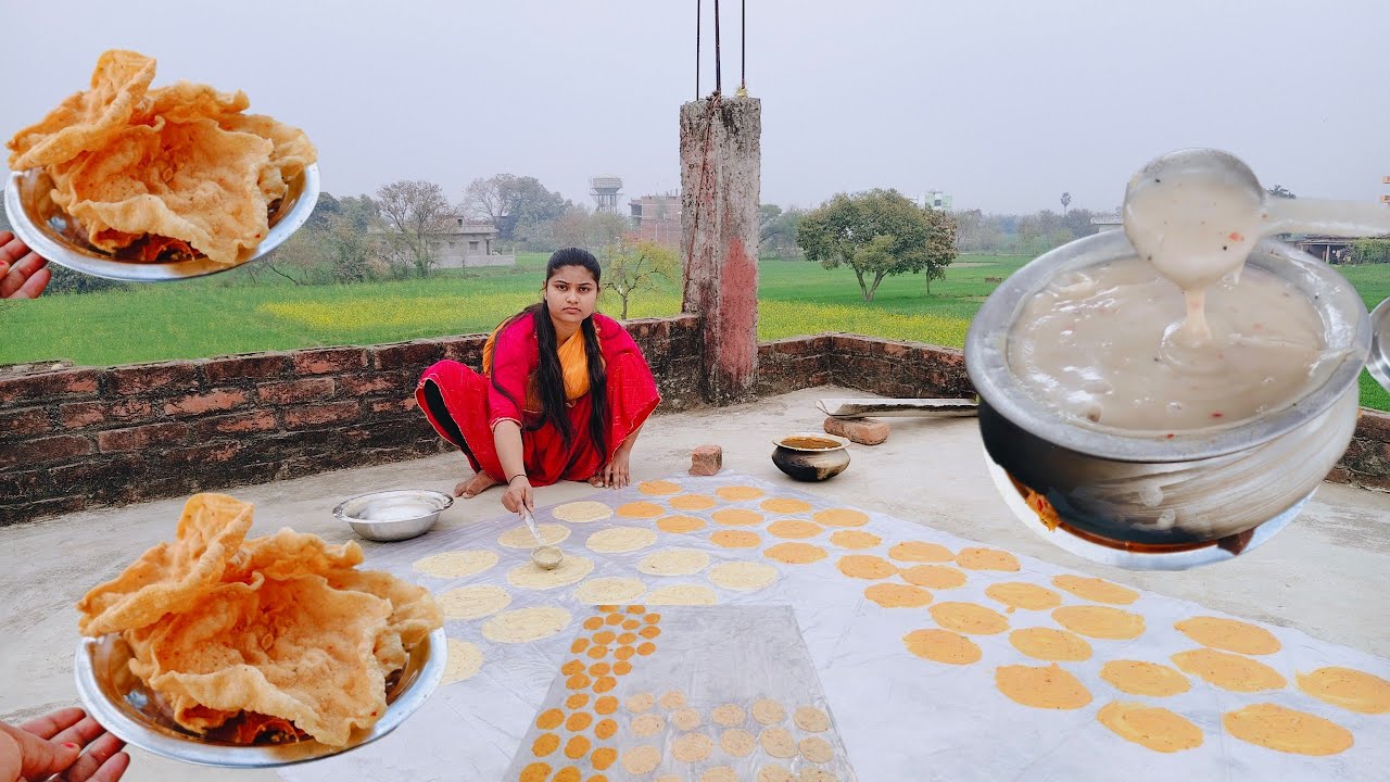 ना चावल को उबालना ना आता बनाना🤷बस मिनटो में देंरो चावल के पापड़ बना लिया🥞 Chawal Ke Papad