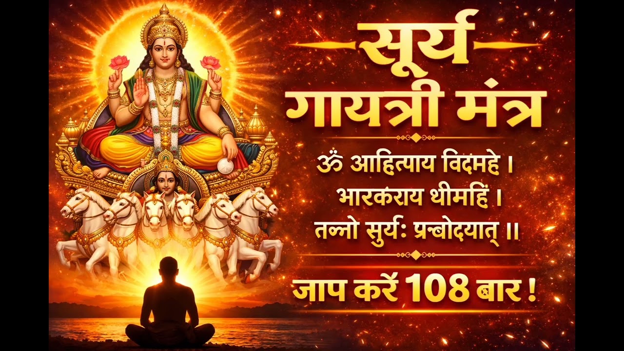 🌅 सुबह सुनें यह सूर्य गायत्री मंत्र | तेज, आरोग्य और सफलता के लिए l रोग-दोष नाशक शक्तिशाली मंत्र