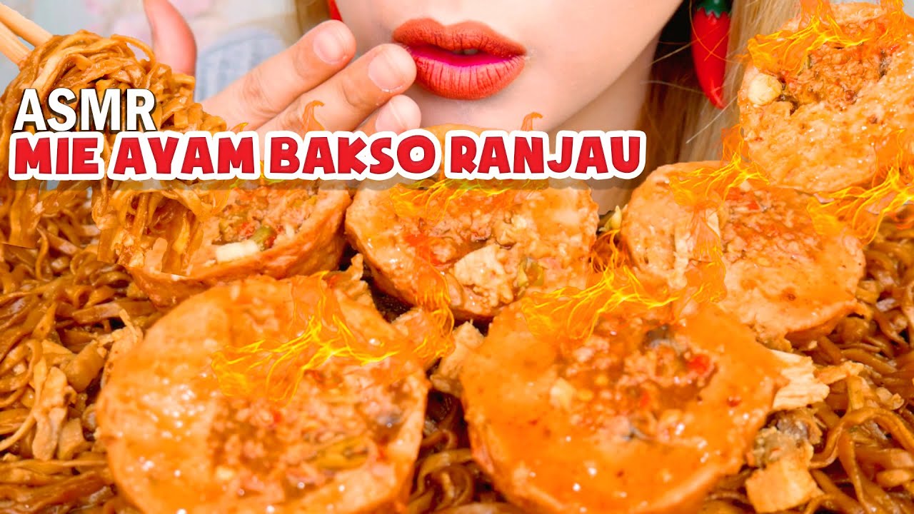 PEDES NYEGRAK🥵 ASMR MIE AYAM ABANG-ABANG CAMPUR BAKSO RANJAUU ISI CABE RAWIT🔥 | ASMR Indonesia