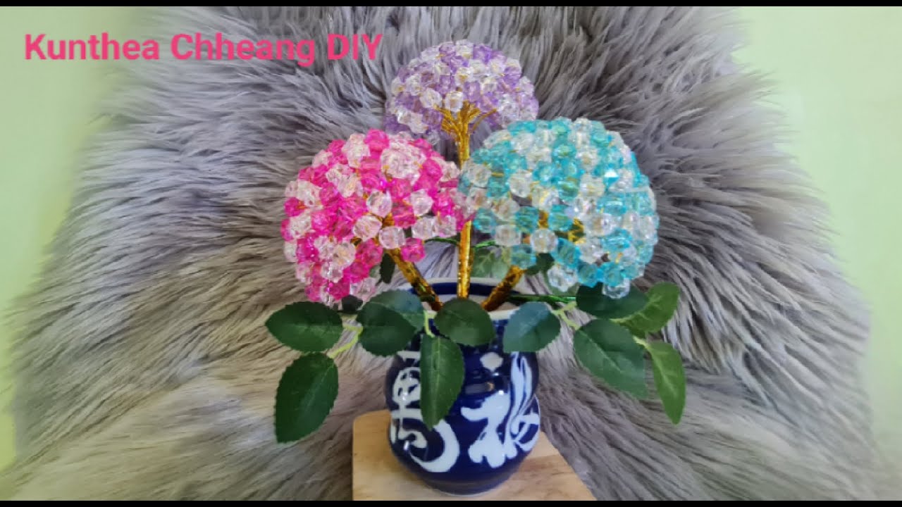 #tutorial #how to make flowers from 10mm square beads handmade for homedecoration