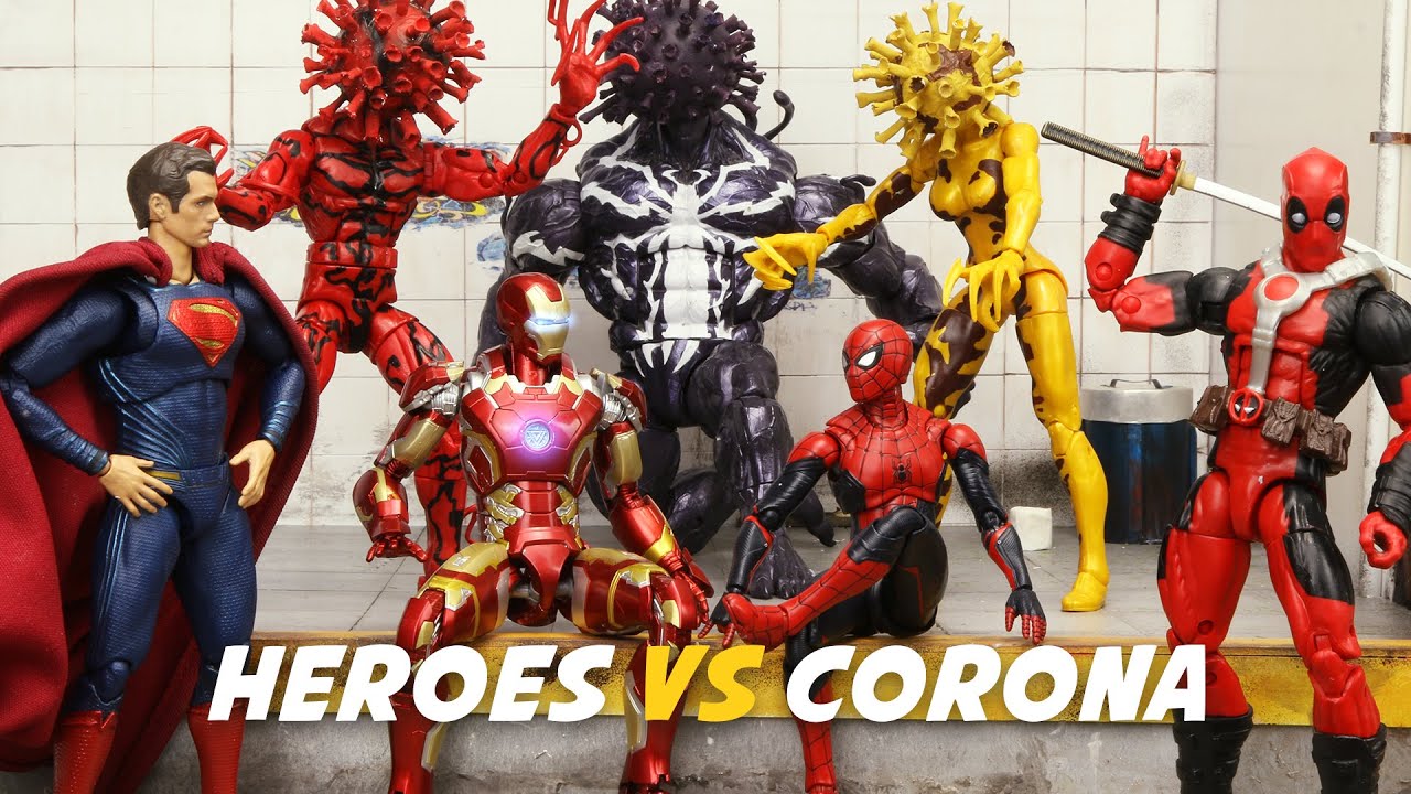 MARVEL's Avengers and DC Heroes Defeat CORONAVIRUS Final Boss | Figure Stopmotion