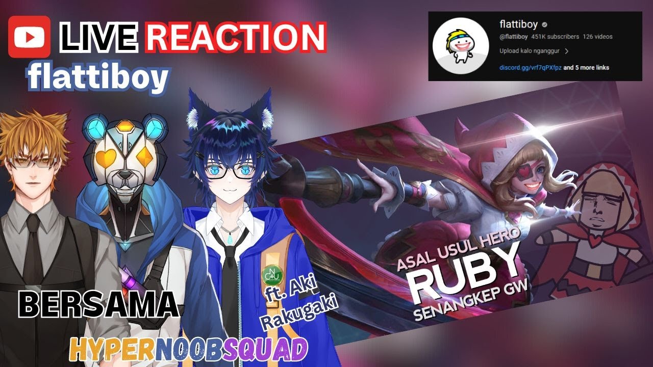 【HNS Reaction】Live Reaction Video Flattiboy bareng HNS banyak yang baru nih【VtuberID】[#HNSiaran] ​