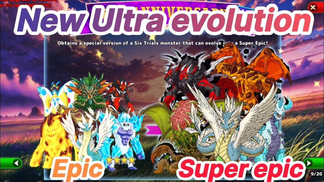 New Six trials monster in 10th Anniversary || Neo monsters