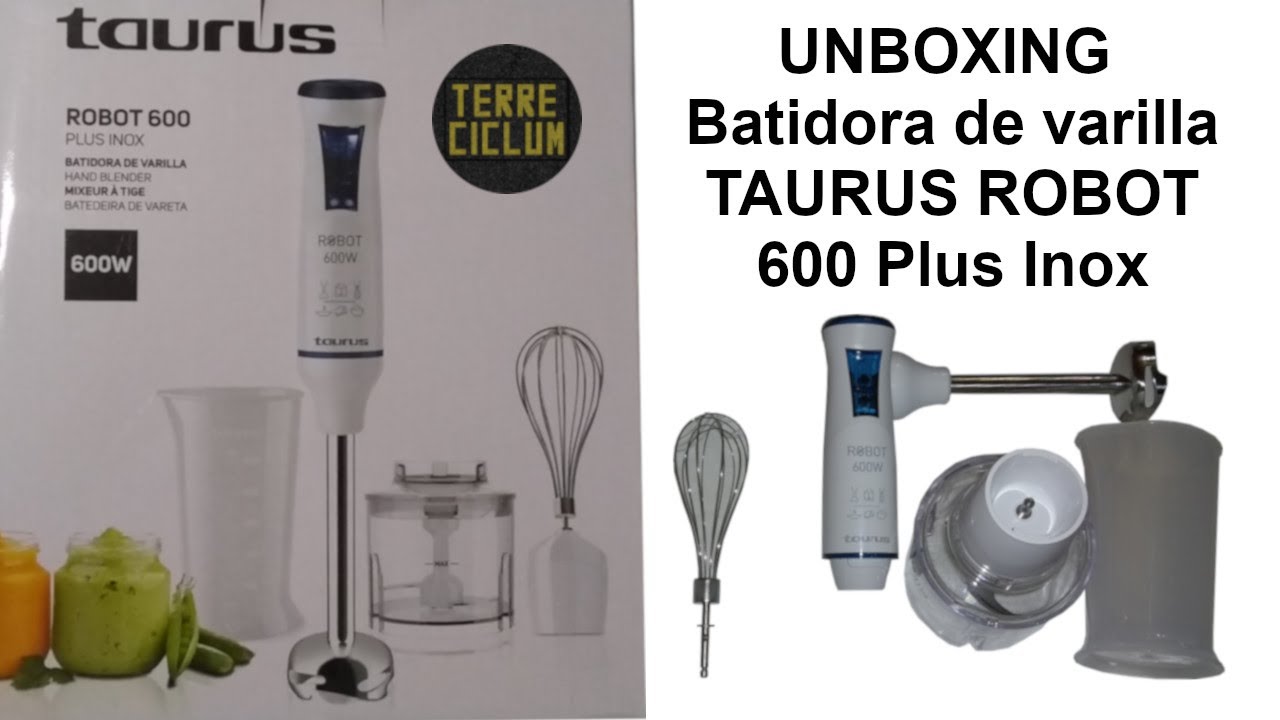 Unboxing de la batidora de varilla TAURUS Robot 600 Plus Inox.