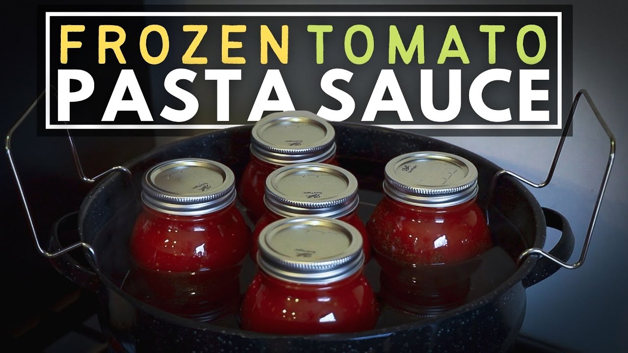 CANNING PASTA SAUCE IN DECEMBER WITH FROZEN TOMATOES