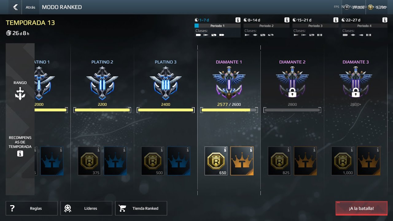 Temporada 13 RANK   [ Modern Warships ]