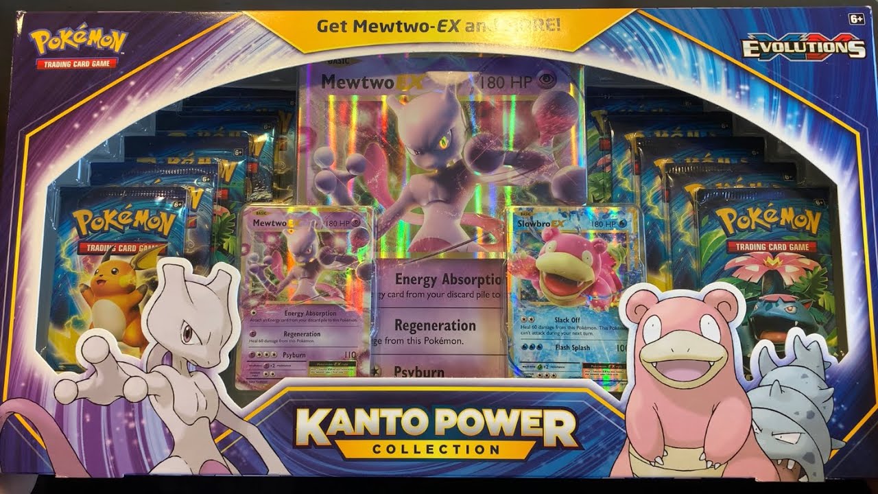 KANTO POWER COLLECTION OPENING | MEWTWO EX & SLOWBRO EX | XY EVOLUTIONS BOOSTER PACKS | CARIZARD??!?