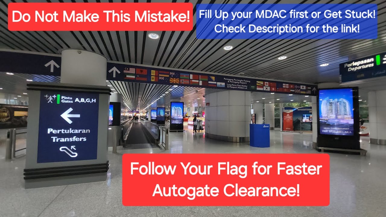 Arrival Immigration Autogate Baggage Kuala Lumpur International Airport KLIA Terminal 1 KLIA1 Sepang