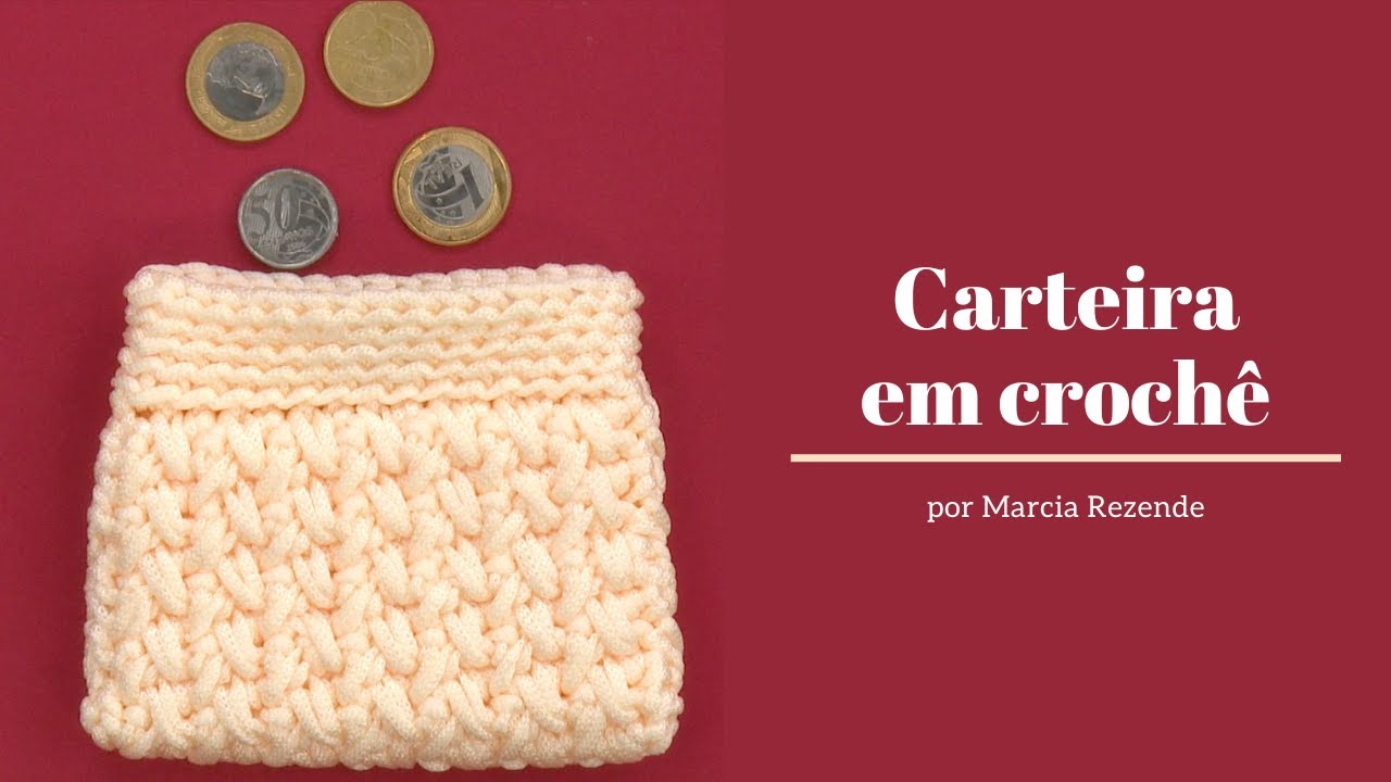 Carteira em crochê - por Marcia Rezende