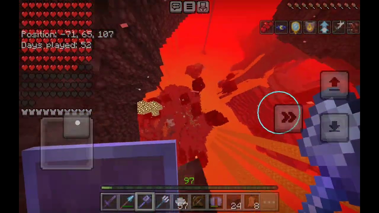 Nether arc :100 piglins vs master combat (still in training arc)