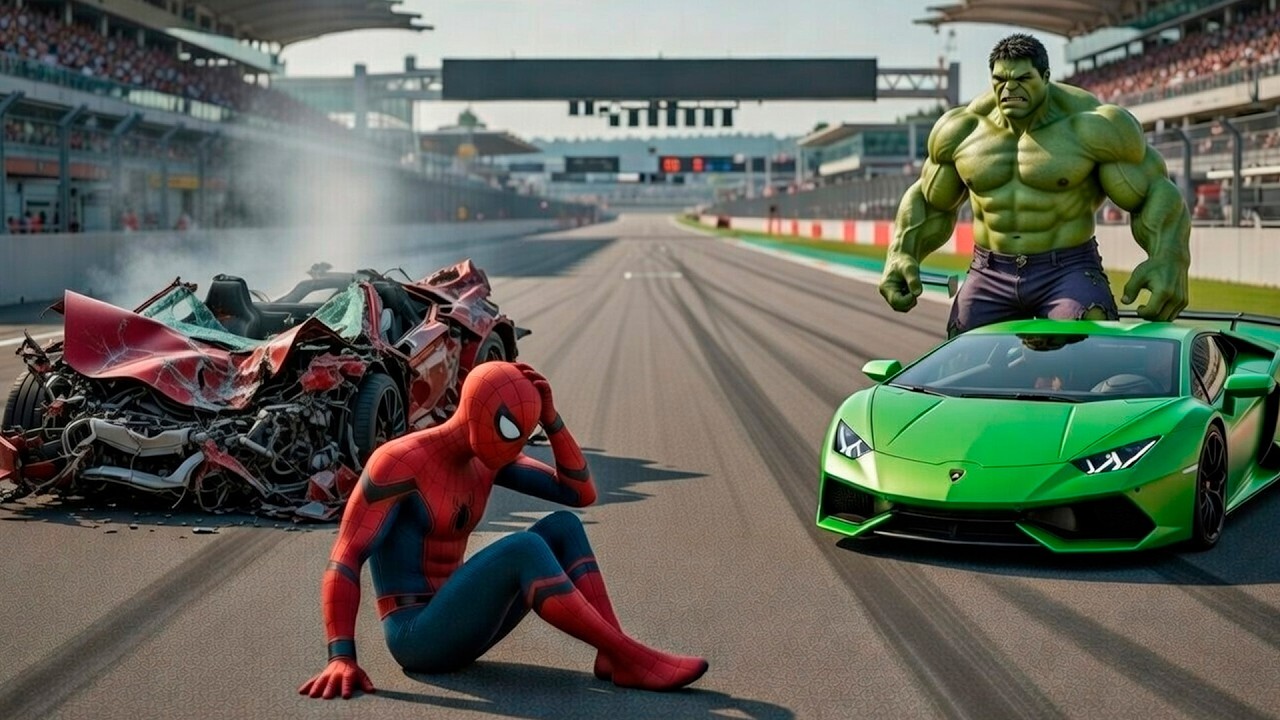 🚗🕷️SPIDER-MAN Wins The Magic Sports cars Racing Championship | Epic Racing Challenge