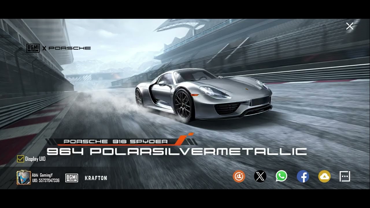 LUCKIEST CREATE OPENING Super Car PORSCHE 12000 UC | #Bgmi #createopening #supercar #porsche 