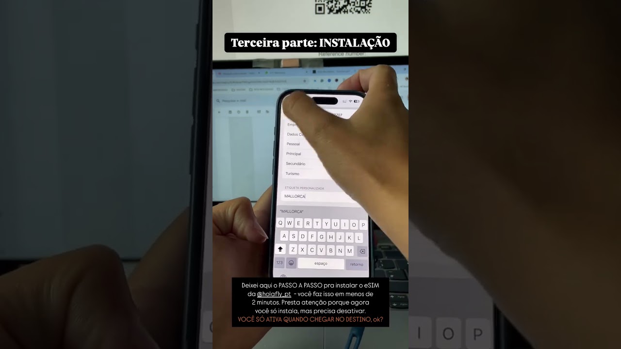 Passo a passo pra instalar e ativar o eSIM Holafly
