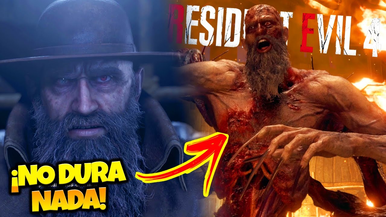JEFE DE PUEBLO NO DURA NADA CONTRA HOMBRE RUBIO GANSTER | RE4 con VOCES en ESPAÑOL (HARDCORE)