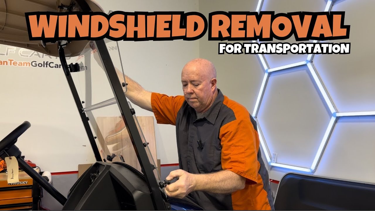 How To: Remove Golf Cart Windshield for Transportation | Dean Team Golf Carts