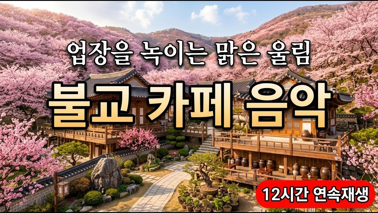 업장을 녹이는 맑은 울림 12시간 | 광명진언·반야심경·옴마니반메훔 연속재생 | 불교 카페 음악 BGM