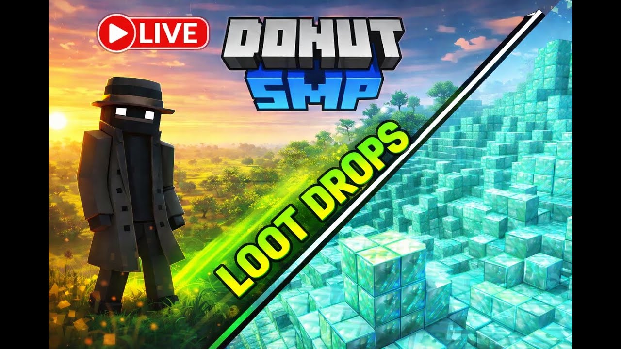 DONUTSMP. 200M+ LOOTDROP AT 5pm PST. RATING BASES 1M per. IGN: i1k