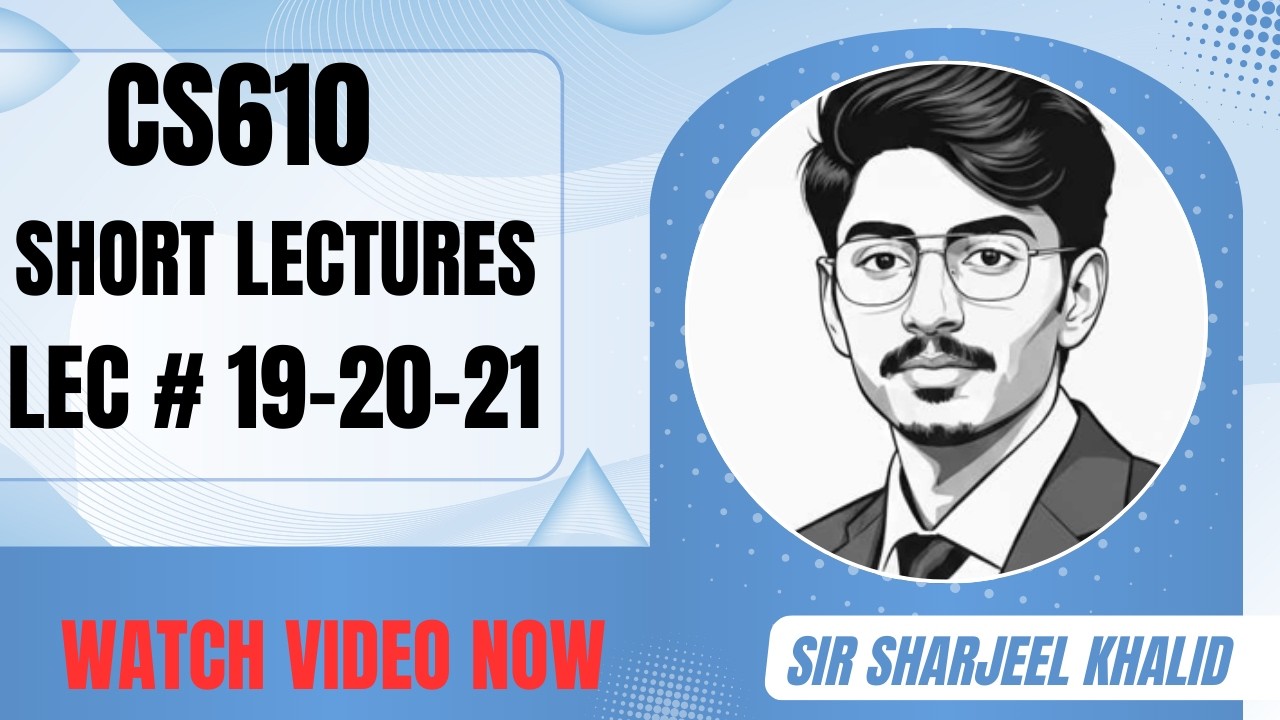 CS610 Computer Networks Lecture # 19-20-21 | Short Lectures 2026 | Virtual University| BY S SHARJEEL