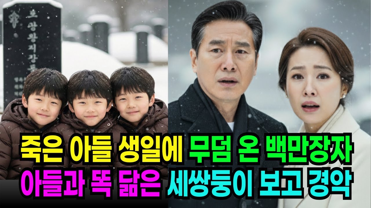 아들 생일에 묘지에 온 백만장자 재벌 회장 부부, 죽은 아들과 너무 닮은 세쌍둥이를 무덤 앞에서 보는데… 노후사연 | 오디오북
