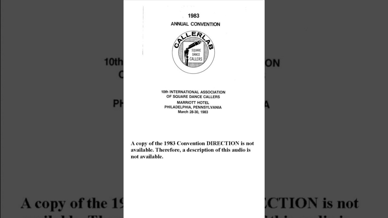 1983 CALLERLAB Conv Mainstream