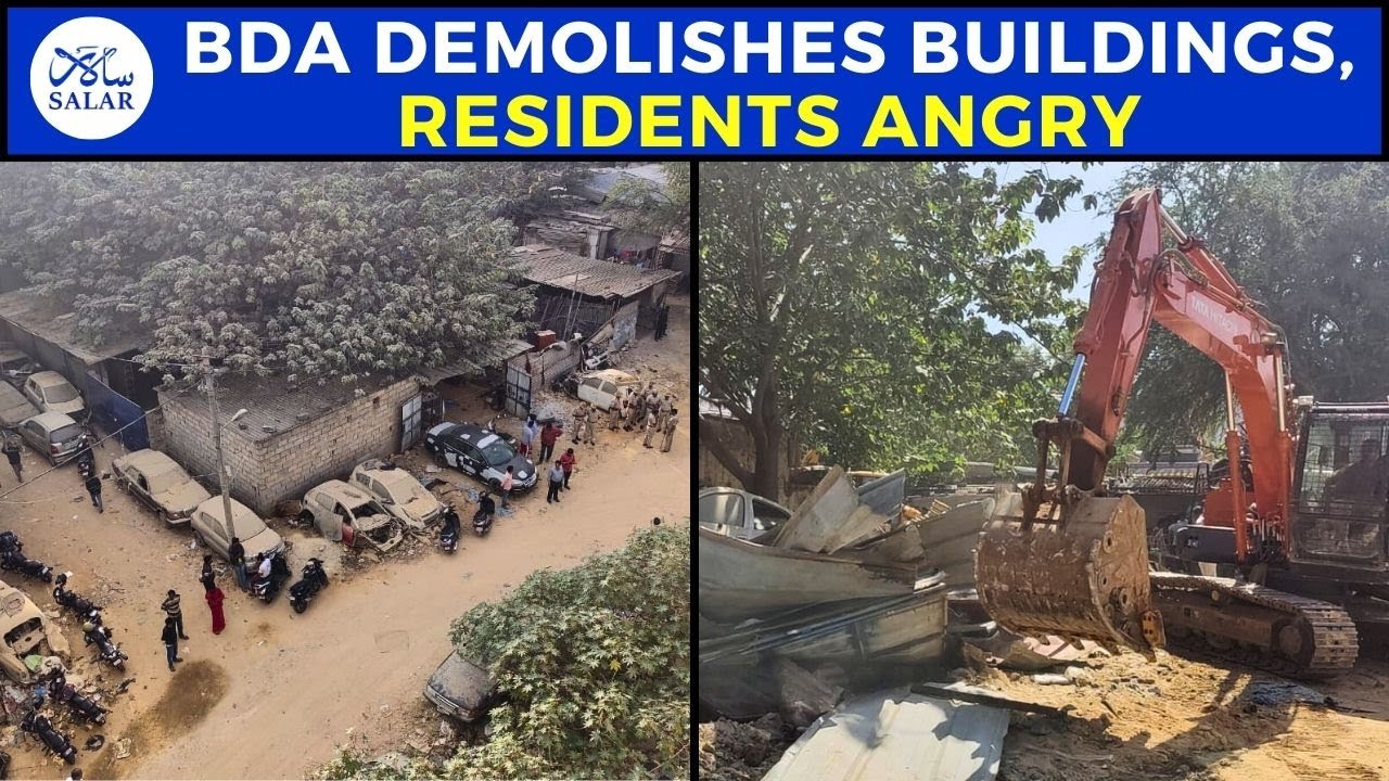 BDA demolishes buildings on 2.20-acre land in HBR layout in Kacharakanahalli Village #bda #hbrlayout