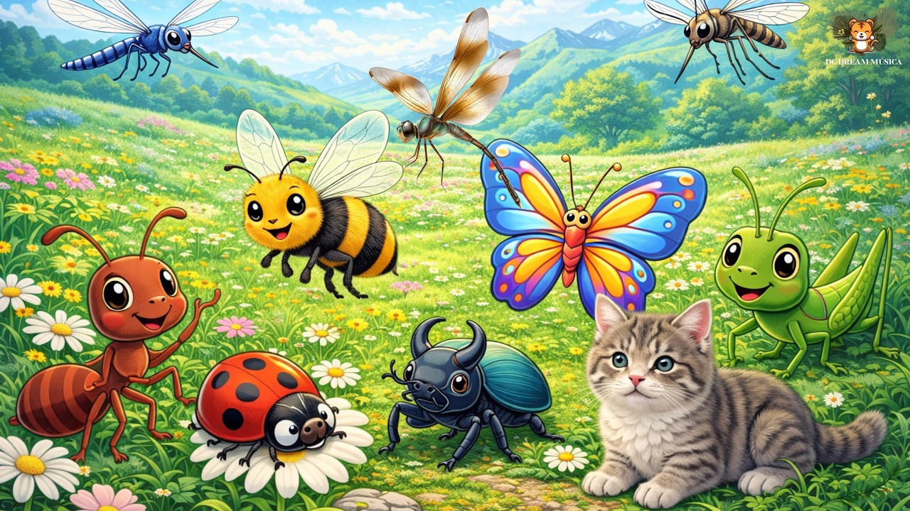 Cute Animal Sounds Collection – Grasshopper, Dragonfly, Mosquito, Ladybug | Adorable Animal Moments