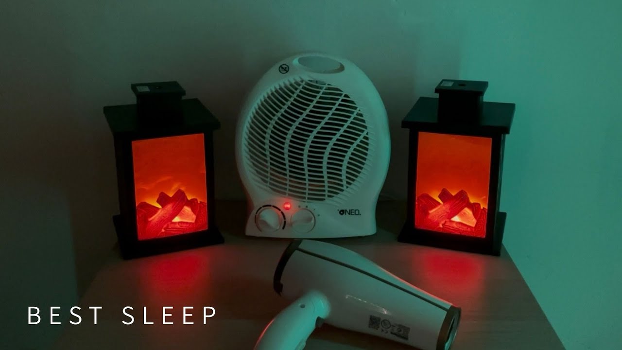 SLEEP DEEPLY for MANY HOURS with this COMBO of WHITE NOISES - FAN HEATER and HAIR DRYER SOUND (ASMR)