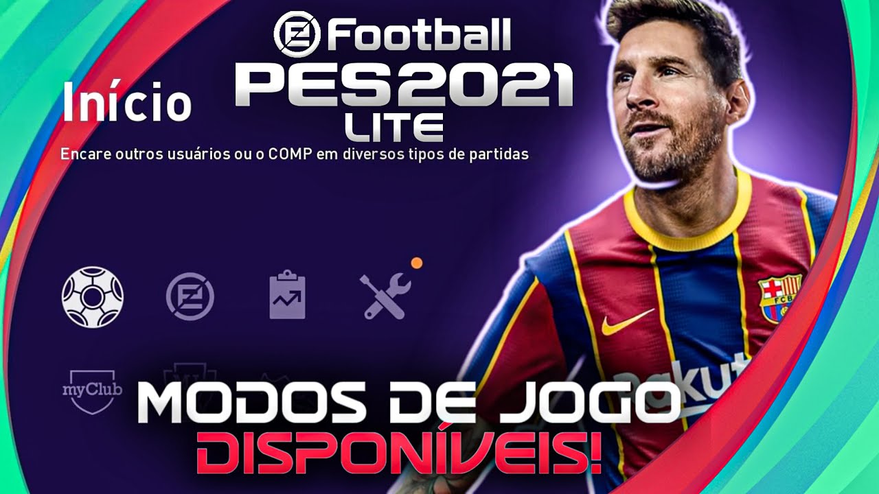 PES 2021 LITE!! MODOS DE JOGO DISPONIVEIS NO PES GRATUITO!!