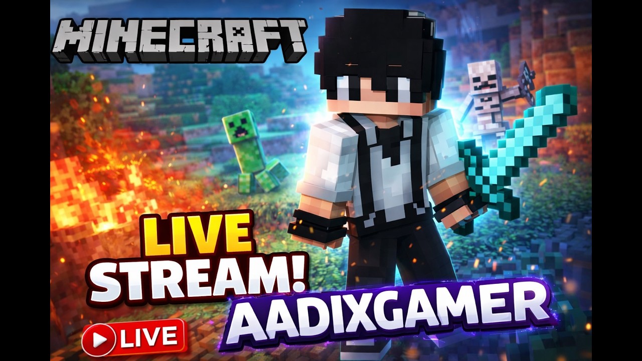 🔥 Minecraft LIVE – Aaj Kuch Majedar Karenge | AadixGamer #live #gaming