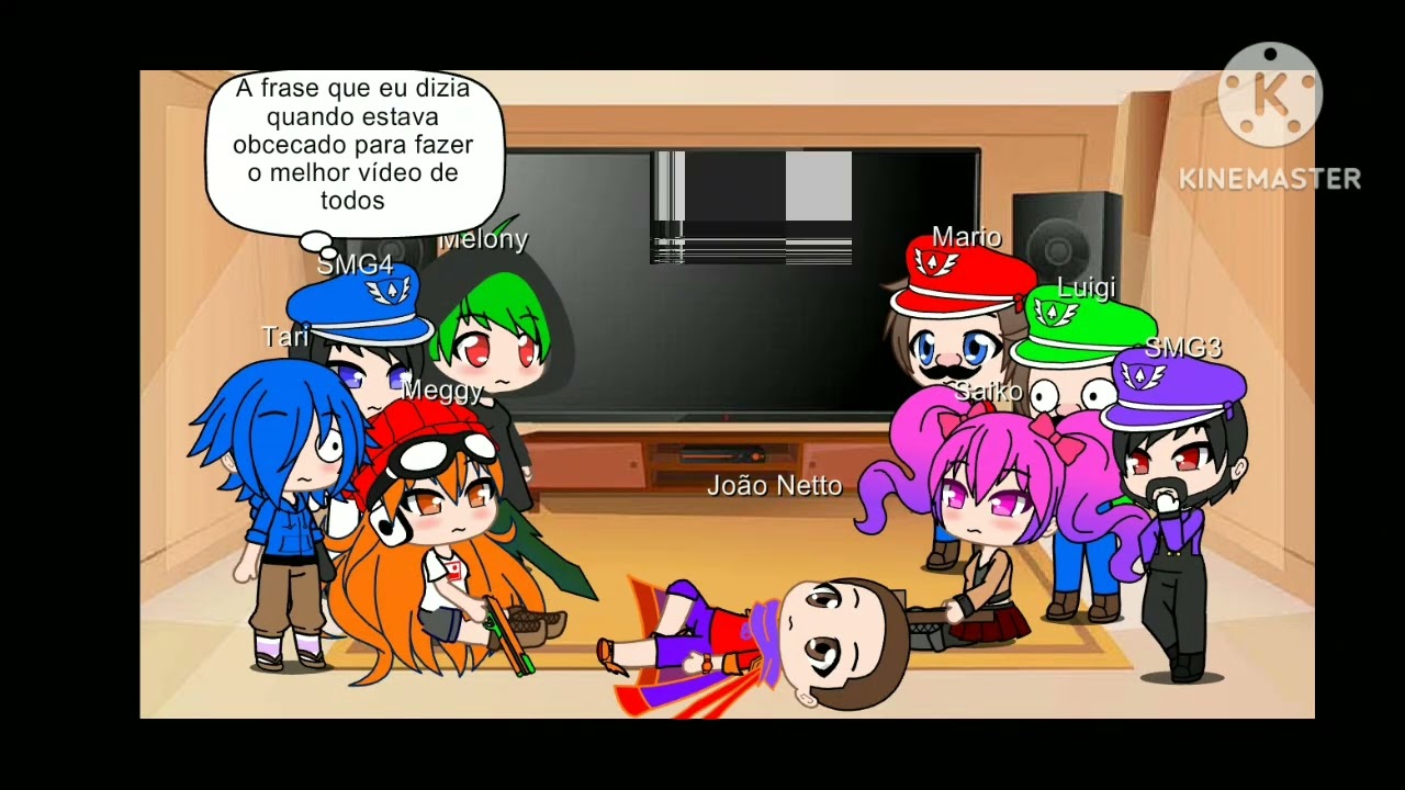 Turma do SMG4 +Meu Personagem Original reagindo ao glitch de pibby no universo deles