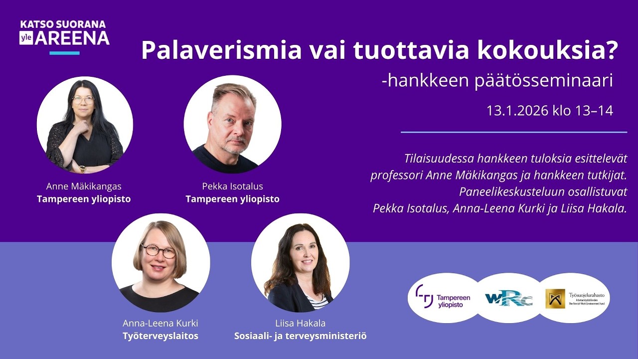 Palaverismia vai tuottavia kokouksia? 13.1.2026