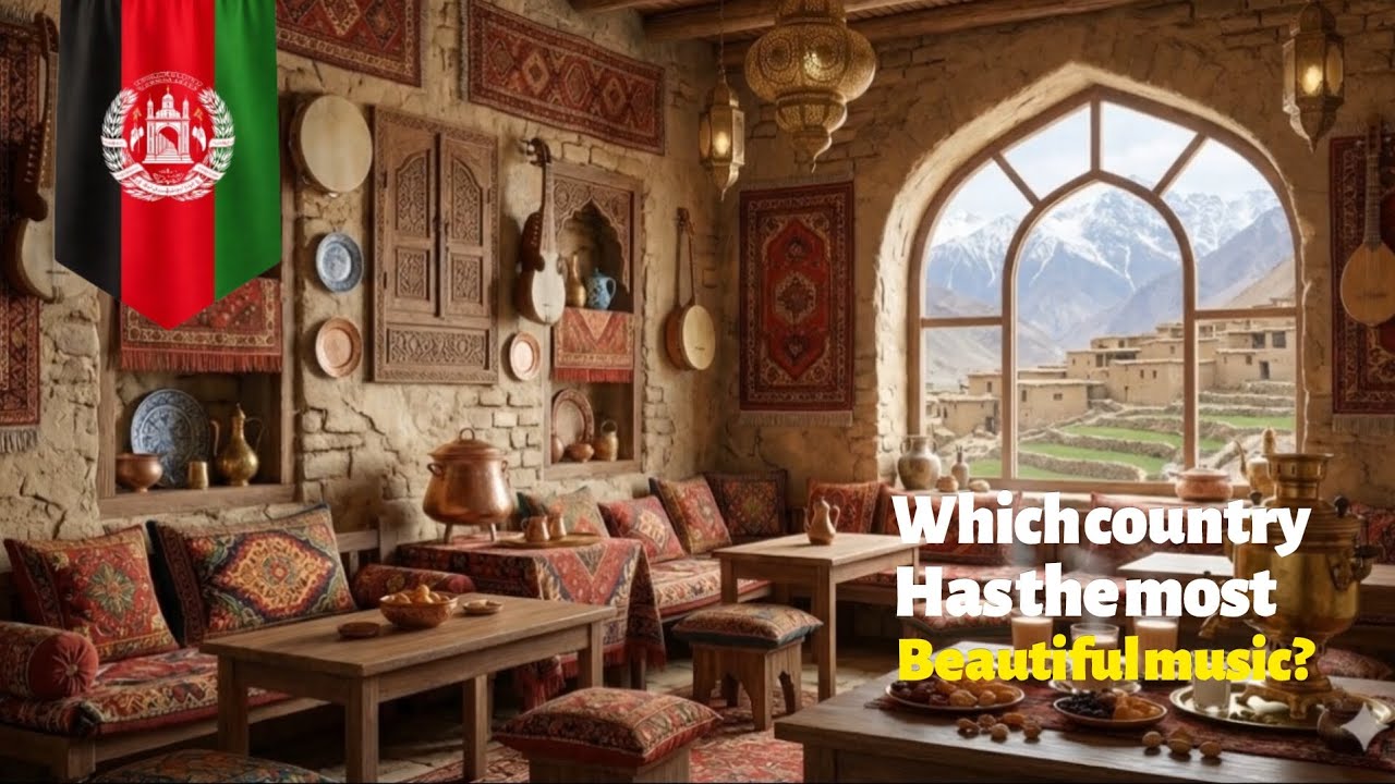Daytime Afghan Café ☀️☕ | Soft Rubab, Traditional Touch & Calm Mountain Vibes