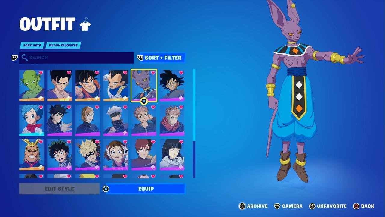 Fortnite All Anime Collab Skins