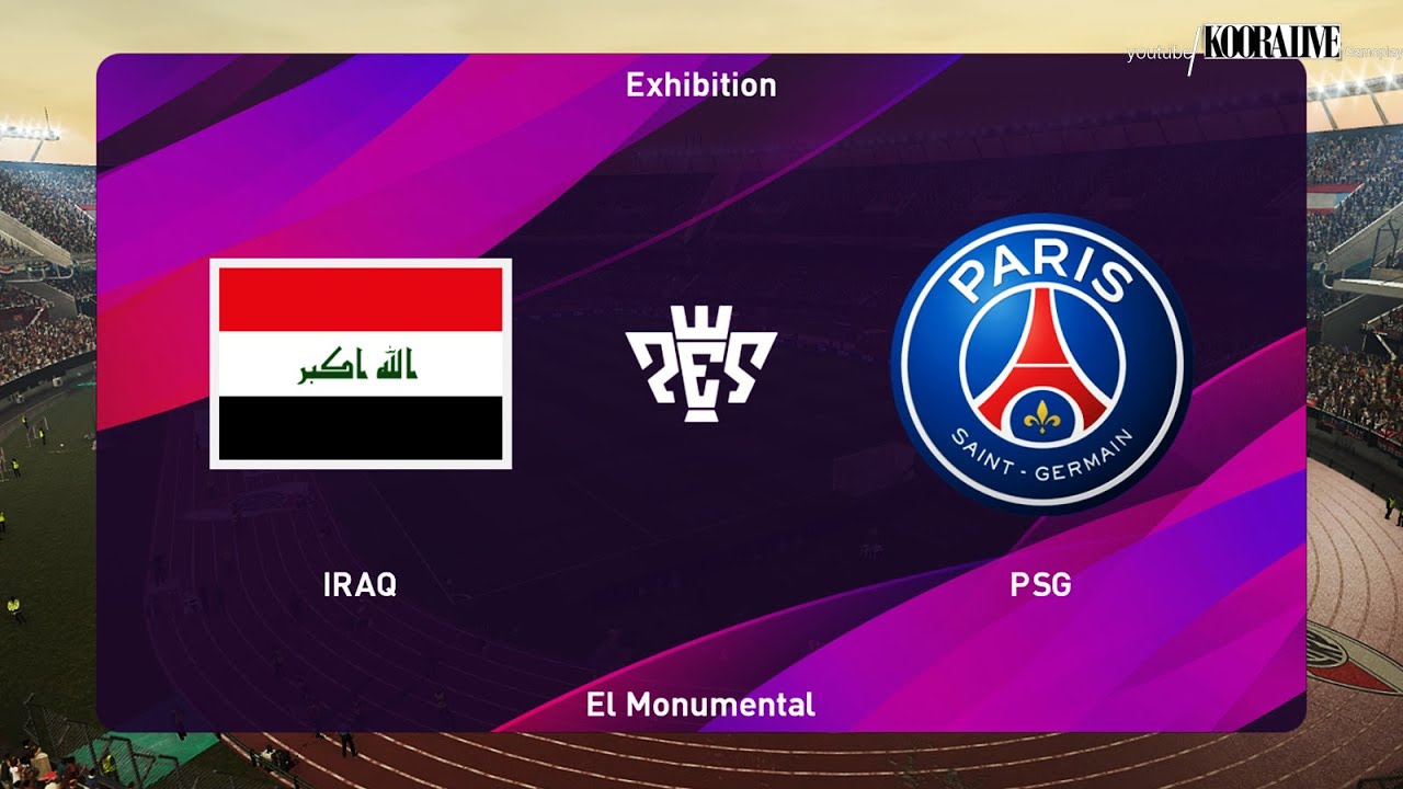 مباراة منتخب العراق ضد باريس سان جيرمان | نيمار ضد مهند علي | تعليق رؤوف خليف بيس 2019
