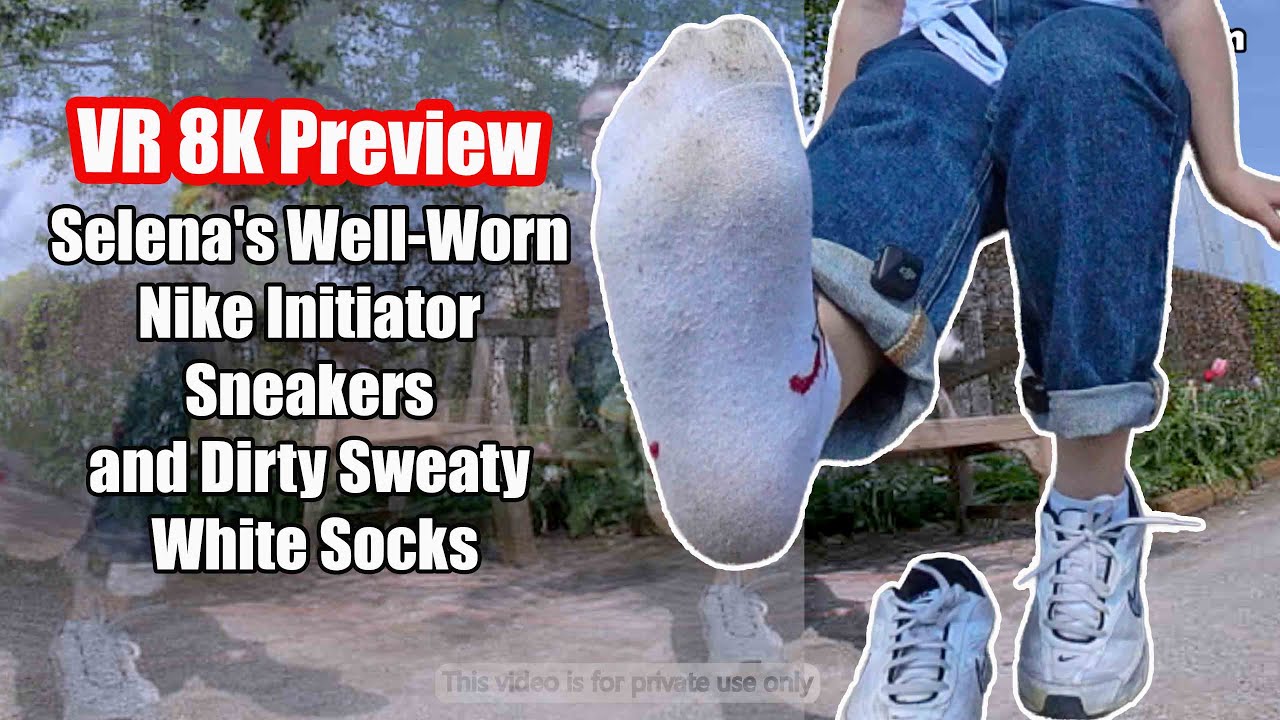 Selena's Well Worn  Sneakers and Dirty Sweaty White Socks VR 3D 8K 180° 60fps