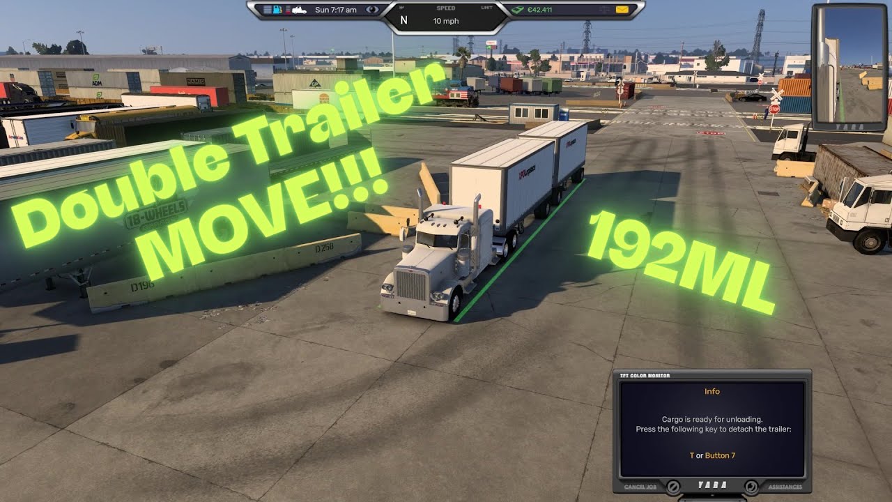 Double Trailer Move on American Truck Simulator #eurotrucksimulator2 #gameplay 